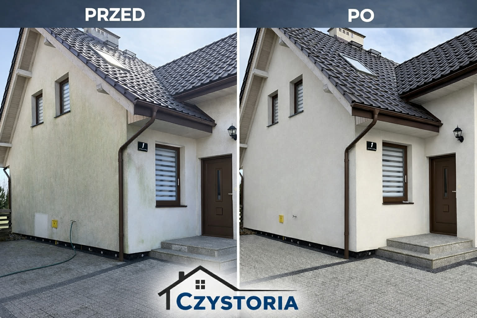 Mycie kostki brukowej - realizacja 1